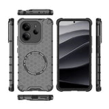 Husa de protectie Techsuit HoneyComb Shield MagSafe compatibil cu Xiaomi Redmi Note 14 4G (Regional), Negru