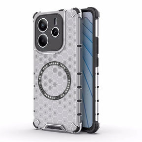 Husa de protectie Techsuit HoneyComb Shield MagSafe compatibil cu Xiaomi Redmi Note 14 5G, Alb