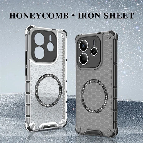 Husa de protectie Techsuit HoneyComb Shield MagSafe compatibil cu Xiaomi Redmi Note 14 5G, Alb