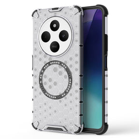 Husa de protectie Techsuit HoneyComb Shield MagSafe compatibil cu Xiaomi Redmi 14C / Poco C75, Alb