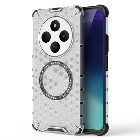 Husa de protectie Techsuit HoneyComb Shield MagSafe compatibil cu Xiaomi Redmi 14C / Poco C75, Alb