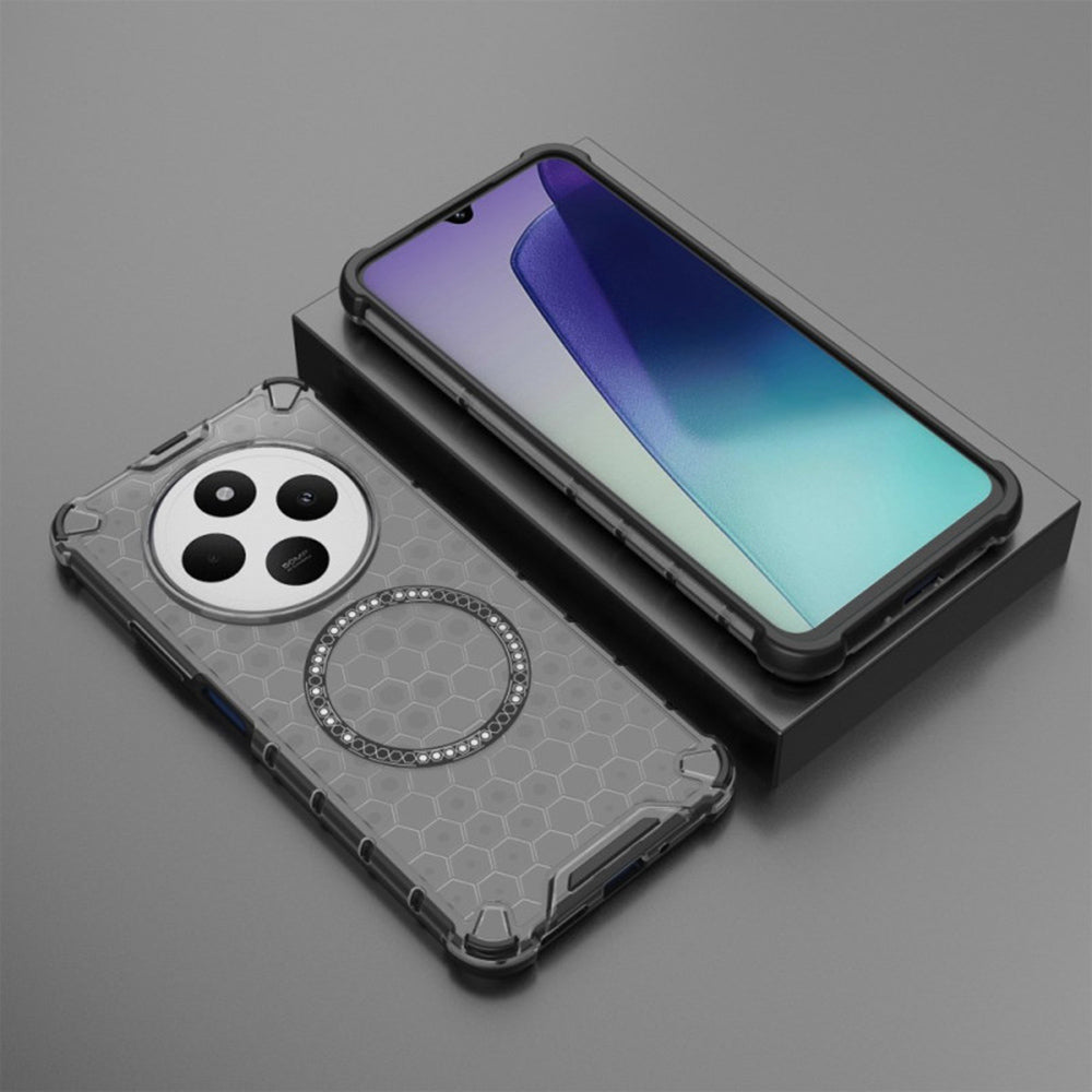 Husa de protectie Techsuit HoneyComb Shield MagSafe compatibil cu Xiaomi Redmi 14C / Poco C75, Negru