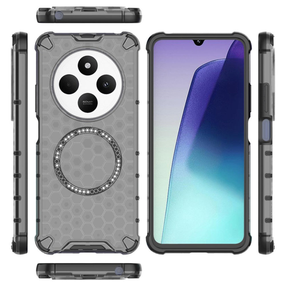 Husa de protectie Techsuit HoneyComb Shield MagSafe compatibil cu Xiaomi Redmi 14C / Poco C75, Negru