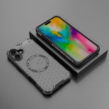 Husa de protectie Techsuit HoneyComb Shield MagSafe compatibil cu iPhone 16, Alb