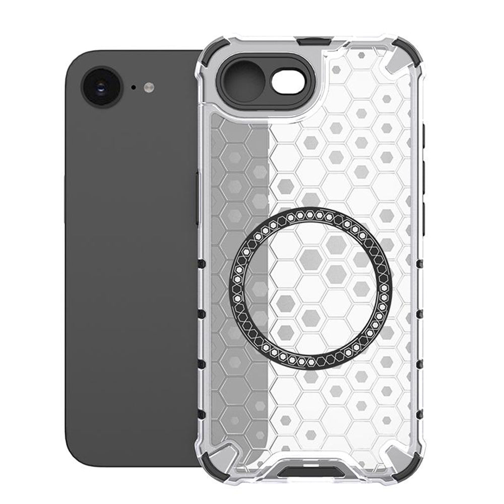Husa de protectie Techsuit HoneyComb Shield MagSafe compatibil cu iPhone 16e / iPhone 17e, Alb
