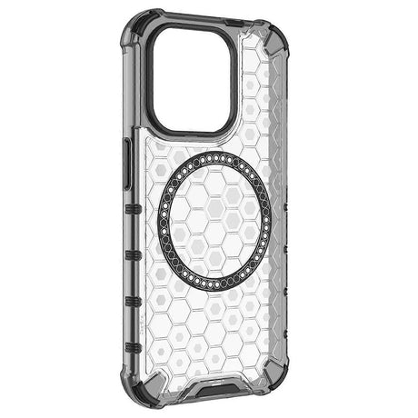 Husa de protectie Techsuit HoneyComb Shield MagSafe compatibil cu iPhone 15 Pro, Alb