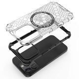 Husa de protectie Techsuit HoneyComb Shield MagSafe compatibil cu iPhone 15 Pro, Negru