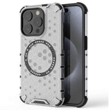 Husa de protectie Techsuit HoneyComb Shield MagSafe compatibil cu iPhone 15 Pro Max, Alb