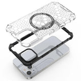 Husa de protectie Techsuit HoneyComb Shield MagSafe compatibil cu iPhone 14, Alb