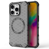 Husa de protectie Techsuit HoneyComb Shield MagSafe compatibil cu iPhone 16 Pro, Negru