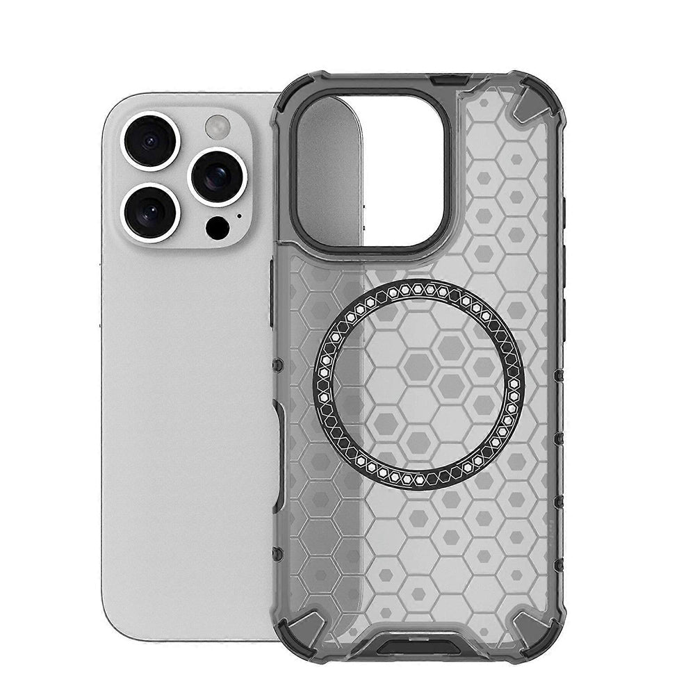 Husa de protectie Techsuit HoneyComb Shield MagSafe compatibil cu iPhone 16 Pro, Negru