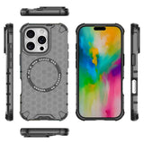 Husa de protectie Techsuit HoneyComb Shield MagSafe compatibil cu iPhone 16 Pro, Negru