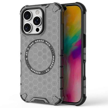 Husa de protectie Techsuit HoneyComb Shield MagSafe compatibil cu iPhone 16 Pro Max, Negru