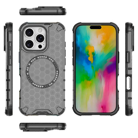 Husa de protectie Techsuit HoneyComb Shield MagSafe compatibil cu iPhone 16 Pro Max, Negru