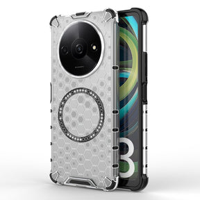 Husa de protectie Techsuit HoneyComb Shield MagSafe compatibil cu Xiaomi Redmi A3 / Redmi A3x, Alb