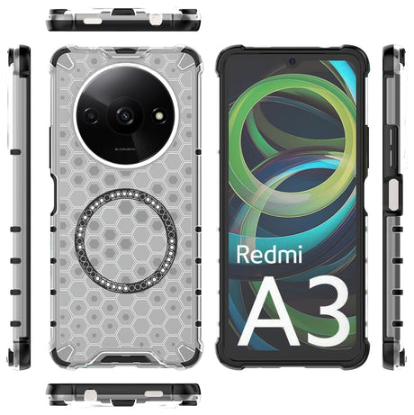 Husa de protectie Techsuit HoneyComb Shield MagSafe compatibil cu Xiaomi Redmi A3 / Redmi A3x, Alb