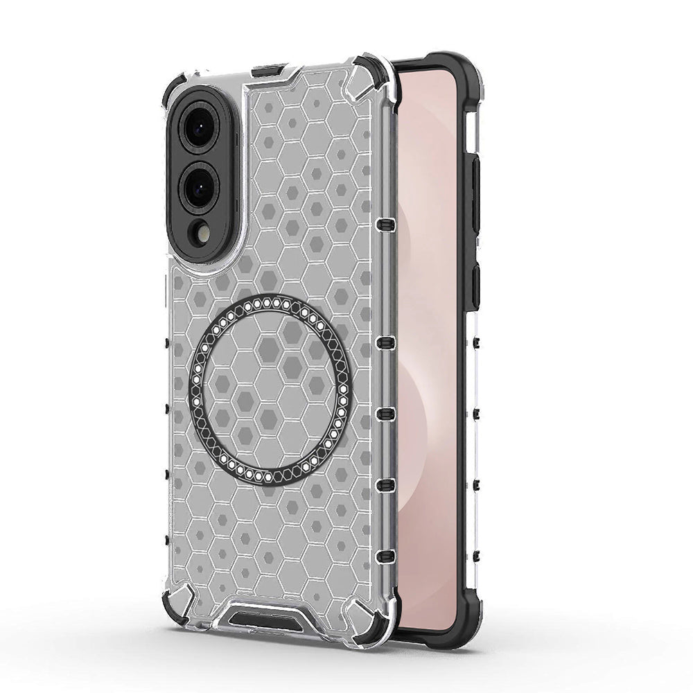 Husa de protectie Techsuit HoneyComb Shield MagSafe compatibil cu Samsung Galaxy S25 Edge, Alb