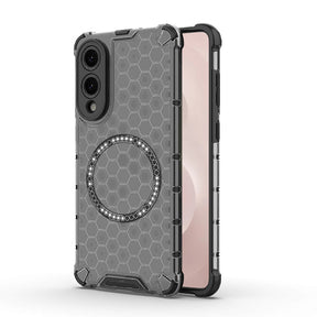 Husa de protectie Techsuit HoneyComb Shield MagSafe compatibil cu Samsung Galaxy S25 Edge, Negru