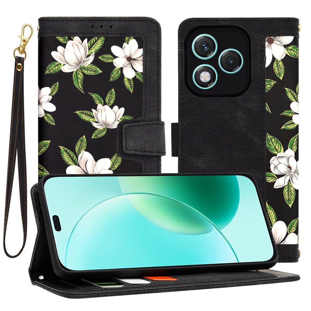 Husa de protectie Techsuit FlipCraft compatibil cu Honor 400 Lite, Flowers of the Dawn