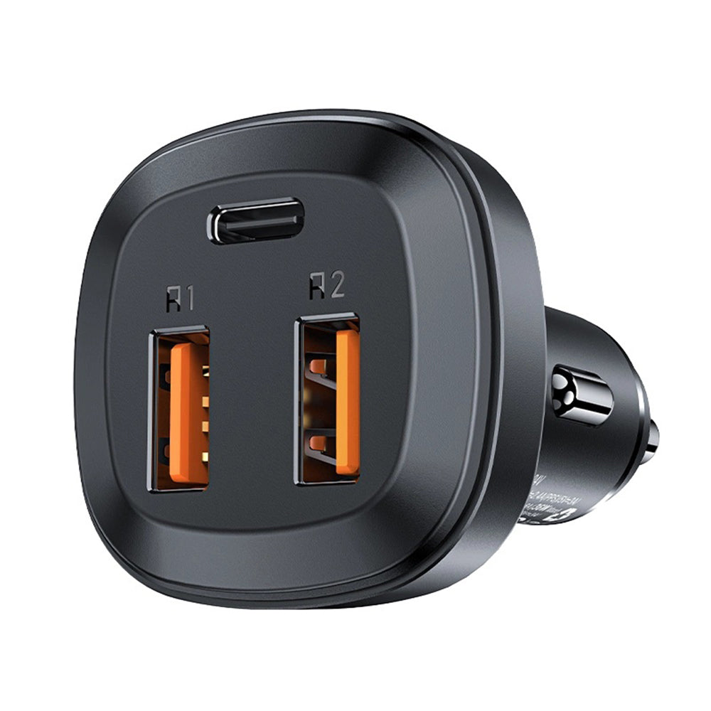 Incarcator Acefast Car (B9), 2x USB, Type-C, Fast Charging, 66W, PD3.0, QC4+, Zinc Alloy, Negru