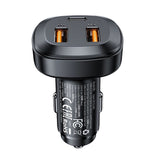 Incarcator Acefast Car (B9), 2x USB, Type-C, Fast Charging, 66W, PD3.0, QC4+, Zinc Alloy, Negru