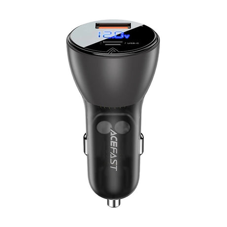 Incarcator Acefast (B6), USB / Type-C, 63W PD3.0, Display Digital, Negru