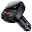 Incarcator Acefast Car (B5), Fast Charging, OLED Digital Display, 2x Type-C, USB, 101W, Zinc Alloy, Negru