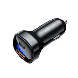 Incarcator Acefast Car (B4), with Digital Display, Fast Charging, USB, Type-C, 66W, Negru