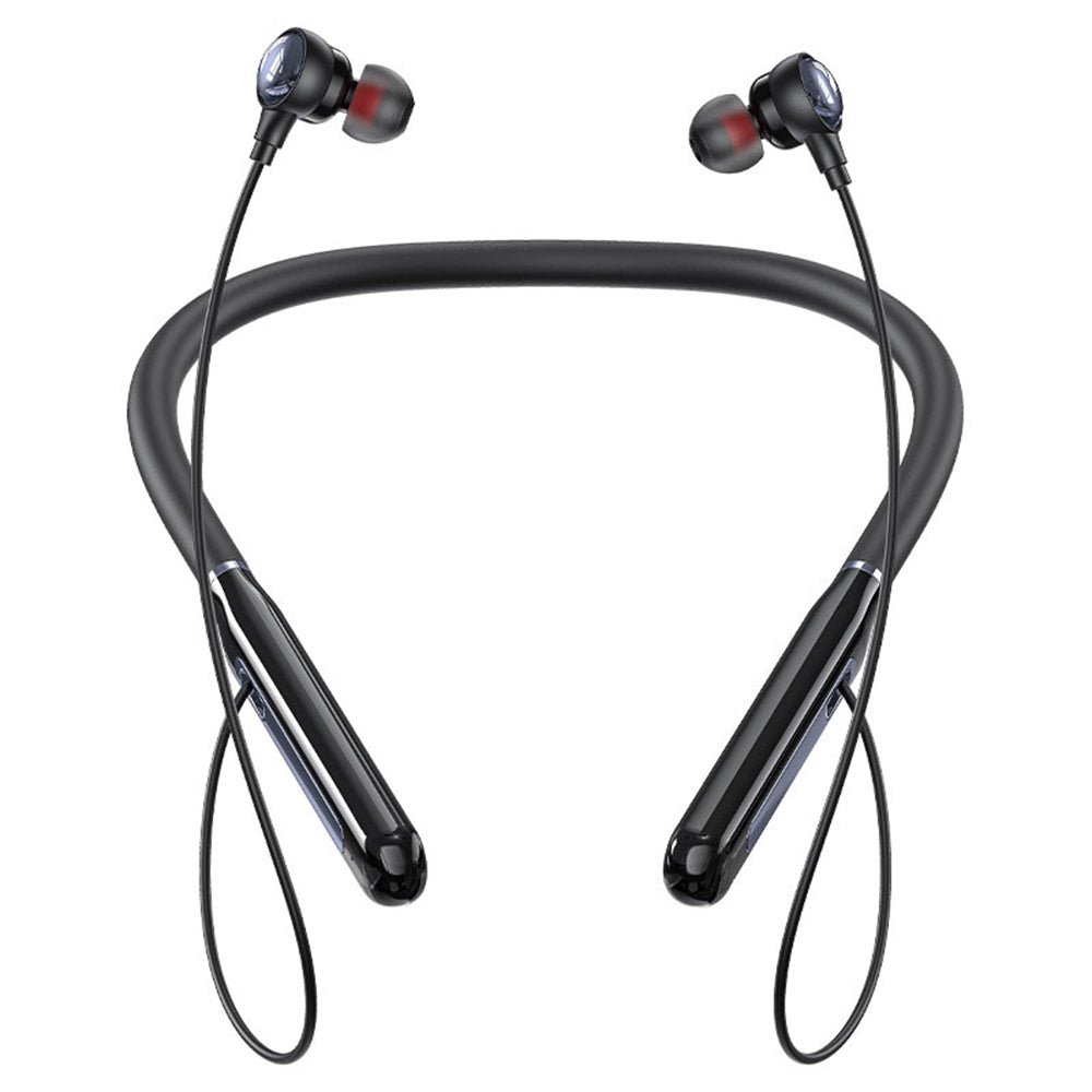 Casti Acefast Bluetooth Earphones (N5), Behind the Head, Neckband, Bluetooth 5.4, LED Display, IPX4, 200mAh, Negru