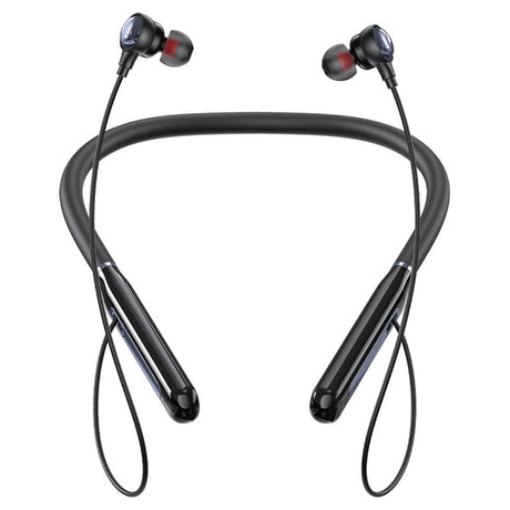 Casti Acefast Bluetooth Earphones (N5), Behind the Head, Neckband, Bluetooth 5.4, LED Display, IPX4, 200mAh, Negru
