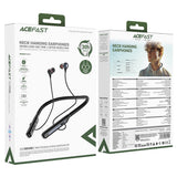Casti Acefast Bluetooth Earphones (N5), Behind the Head, Neckband, Bluetooth 5.4, LED Display, IPX4, 200mAh, Negru