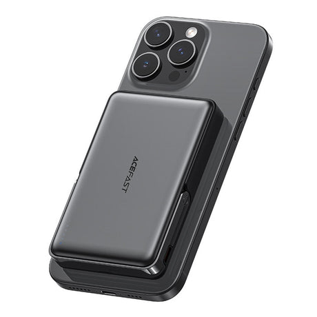 Baterie externa Acefast Magnetic Wireless (M17-10000), Foldable Stand, USB-C Port, 10000mAh, 22.5W, LED Indicator, Negru