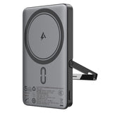 Baterie externa Acefast Magnetic Wireless (M16-5000), with Foldable Stand, USB-C Port, 5000mAh, PD18W, LED Indicator, Negru