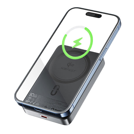 Baterie externa Acefast Magnetic (M11-10000), Type-C, 10000mAh, 38.5Wh, PD30W, Qi2 Certified, LED Indicator, Negru