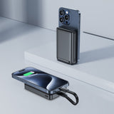 Baterie externa Acefast Magnetic (M11-10000), Type-C, 10000mAh, 38.5Wh, PD30W, Qi2 Certified, LED Indicator, Negru