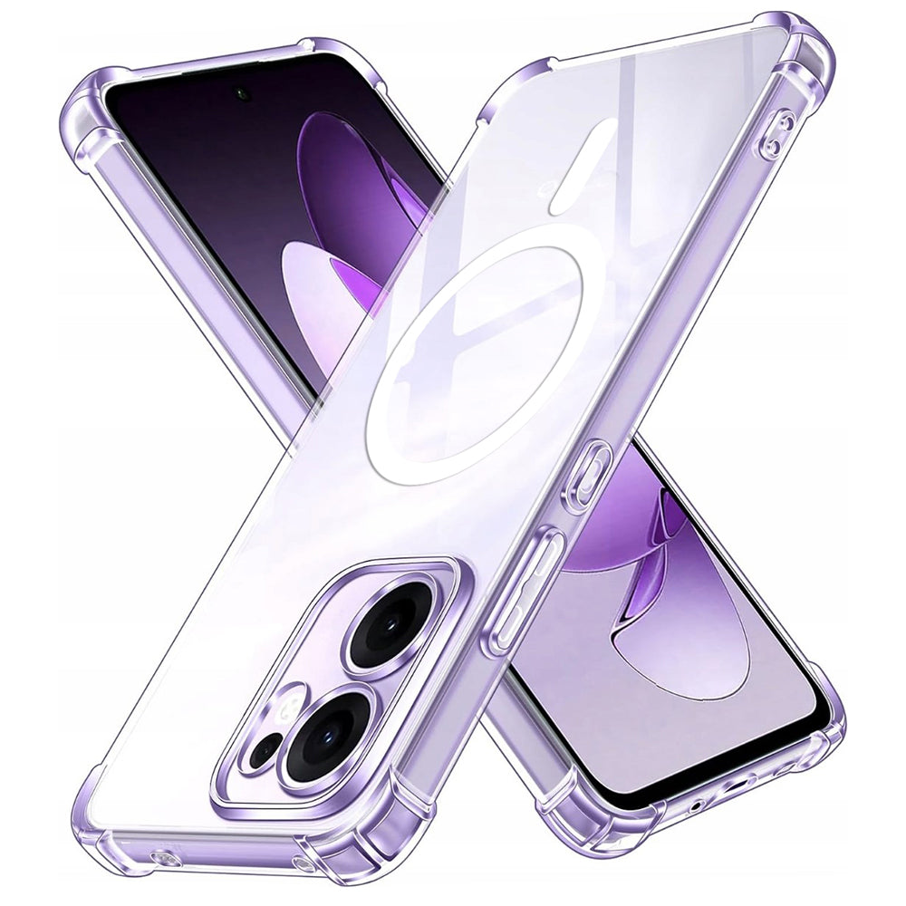 Husa de protectie Techsuit Shockproof Clear Silicone MagSafe compatibil cu Oppo Reno13 F 4G / Reno13 F 5G / Reno13 FS 5G, Transparent