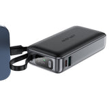 Baterie externa Acefast (M7-10000), with Type-C Cable, USB-C, USB, 10000mAh, 30W, Digital Display, Dirt-resistant, Negru