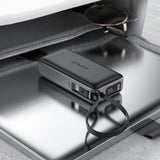 Baterie externa Acefast (M7-10000), with Type-C Cable, USB-C, USB, 10000mAh, 30W, Digital Display, Dirt-resistant, Negru