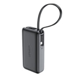 Baterie externa Acefast (M7-10000), with Type-C Cable, USB-C, USB, 10000mAh, 30W, Digital Display, Dirt-resistant, Negru