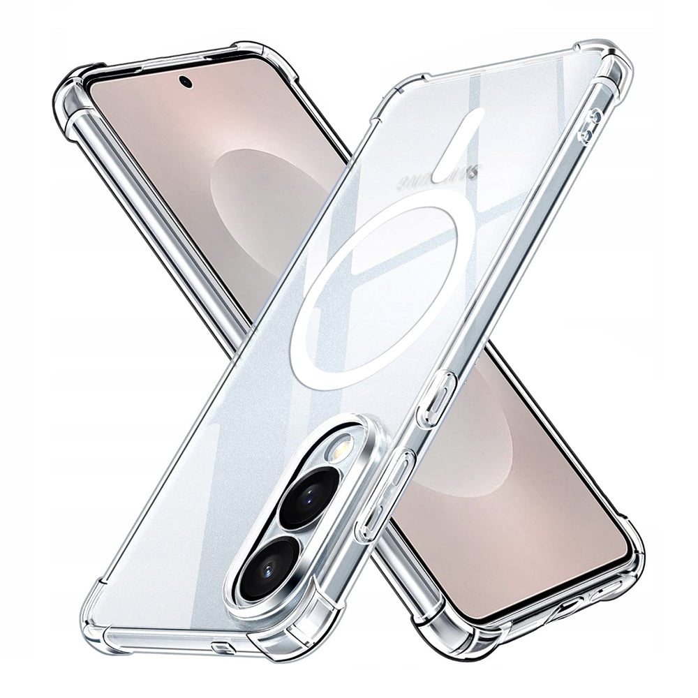 Husa de protectie Techsuit Shockproof Clear Silicone MagSafe compatibil cu Samsung Galaxy S25 Edge, Transparent