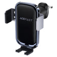 Suport Acefast with Wireless Charging (D39), for Air Vent, with Solar Panel, Battery, Automatic Arms, Negru