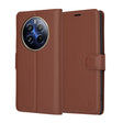 Husa de protectie Techsuit Leather Folio compatibil cu Realme 12 Pro / 12 Pro+, Maro