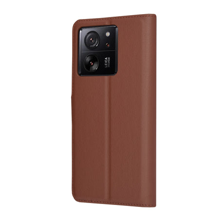 Husa de protectie Techsuit Leather Folio compatibil cu Xiaomi 13T / 13T Pro, Maro