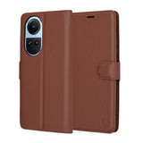 Husa de protectie Techsuit Leather Folio compatibil cu Oppo Reno10 / Reno10 Pro, Maro