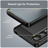 Husa de protectie Techsuit Carbon Silicone compatibil cu Sony Xperia 1 VII, Negru