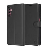 Husa de protectie Techsuit Leather Folio compatibil cu Samsung Galaxy A14 4G / A14 5G, Negru