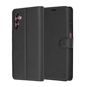 Husa de protectie Techsuit Leather Folio compatibil cu Samsung Galaxy A14 4G / A14 5G, Negru
