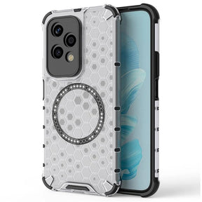Husa de protectie Techsuit HoneyComb Shield MagSafe compatibil cu Honor 200 Lite, Alb