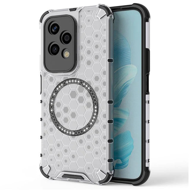 Husa de protectie Techsuit HoneyComb Shield MagSafe compatibil cu Honor 200 Lite, Alb