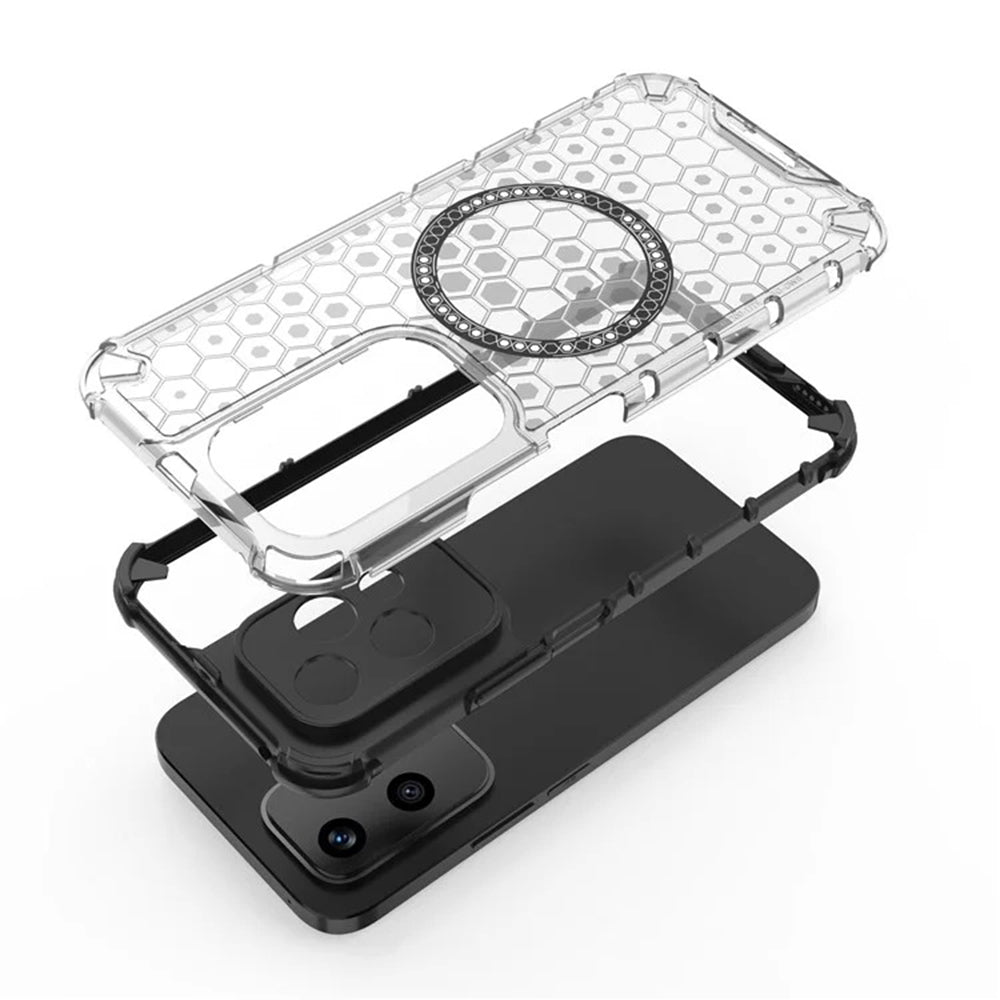 Husa de protectie Techsuit HoneyComb Shield MagSafe compatibil cu Honor 200 Lite, Alb